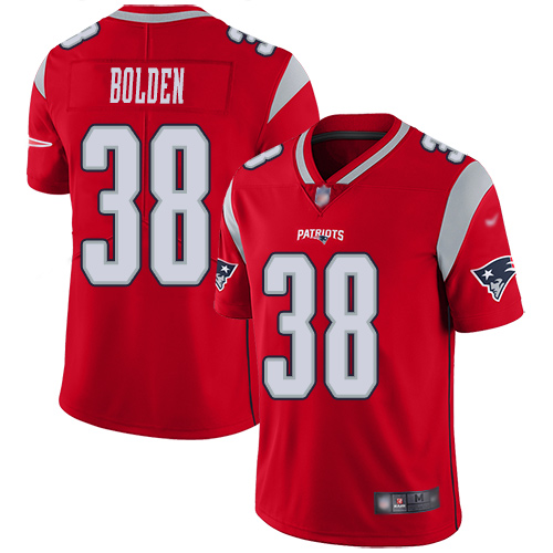 New England Patriots Football #38 Inverted Legend Limited Red Men Brandon Bolden NFL Jersey